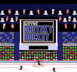 Wayne Gretzky Hockey title screen for NES